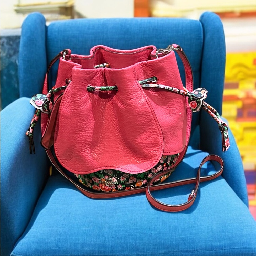 Coach Petal Bag In Leather Floral Mix Crossbody Bag F57543. - Picture 3 of 12